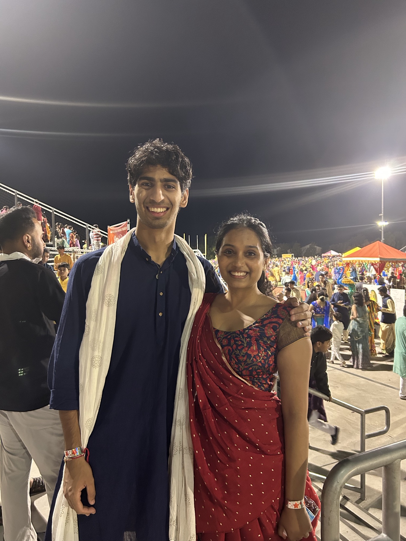 Keerthana and Yagnya at garba
