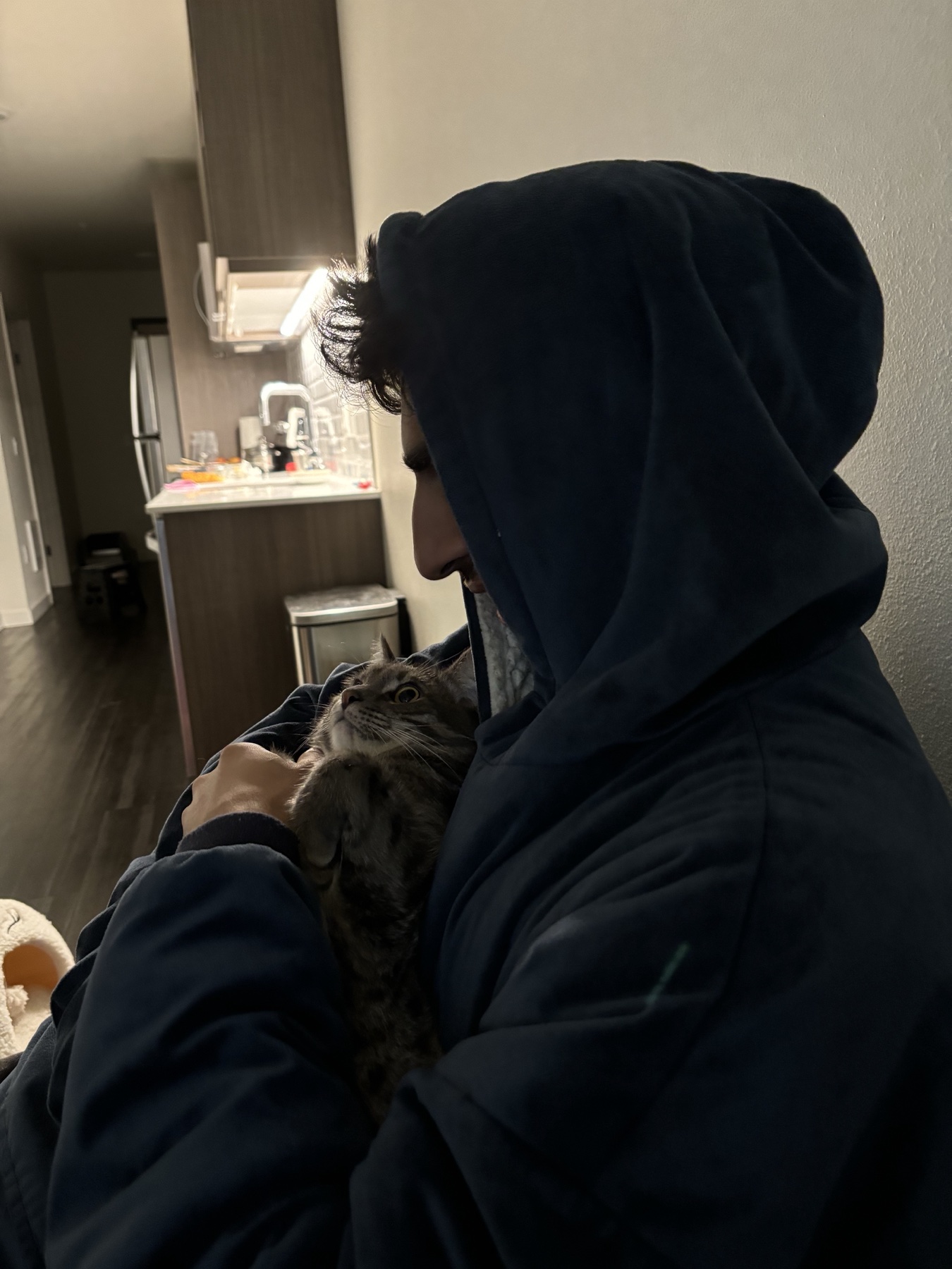 Yagnya holding a cat